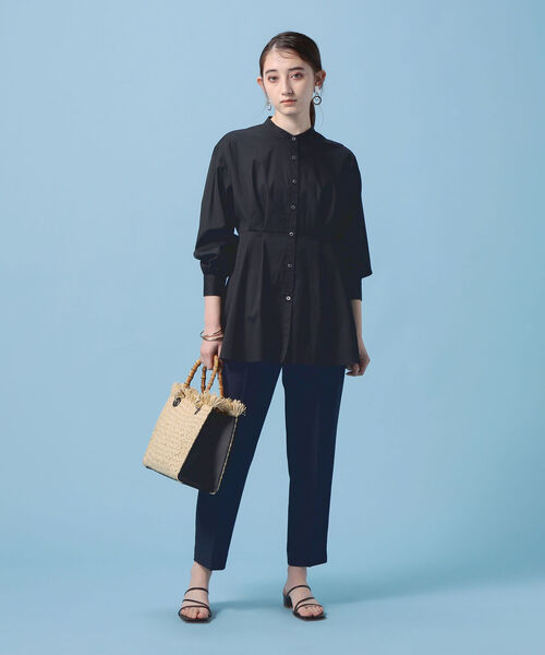 NOLLEY’S(ノーリーズ)の「ぺプラムシャツ(シャツ/ブラウス・レディース・ホワイト/ブラック・38)」の3枚目の写真