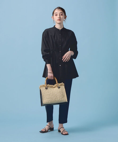 NOLLEY’S(ノーリーズ)の「ぺプラムシャツ(シャツ/ブラウス・レディース・ホワイト/ブラック・38)」の4枚目の写真