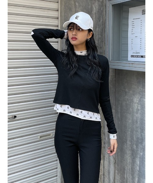 ENVYM(アンビー)の「スリーブカットTOPS(Tシャツ/カットソー・レディース・グリーン/ホワイト/ブラック・FREE)」の2枚目の写真