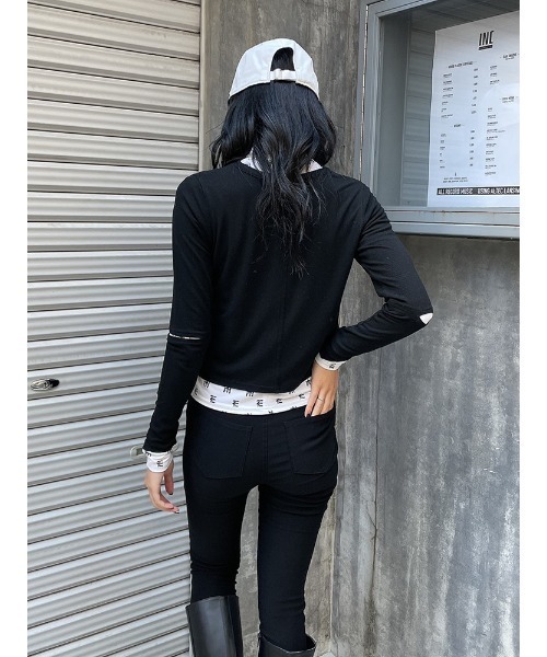 ENVYM(アンビー)の「スリーブカットTOPS(Tシャツ/カットソー・レディース・グリーン/ホワイト/ブラック・FREE)」の16枚目の写真