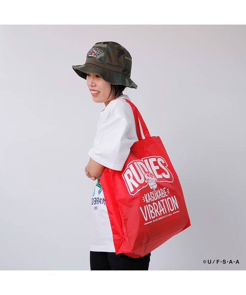 RUDIE'S(ルーディーズ)の「RUDIE'S x CRAYON SHINCHAN KASUKABE VIBRATION SHOPPINGBAG / ルーディーズ × クレヨンしんちゃん カスカベ バイブレーション ショッピング バッグ(エコバッグ/サブバッグ・メンズ・ブラック/レッド/グリーン系1・FREE)」の2枚目の写真