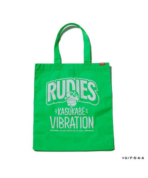 RUDIE'S(ルーディーズ)の「RUDIE'S x CRAYON SHINCHAN KASUKABE VIBRATION SHOPPINGBAG / ルーディーズ × クレヨンしんちゃん カスカベ バイブレーション ショッピング バッグ(エコバッグ/サブバッグ・メンズ・ブラック/レッド/グリーン系1・FREE)」の6枚目の写真