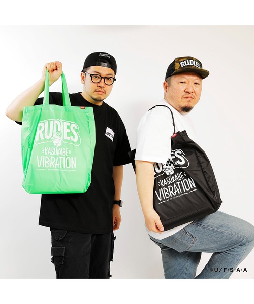 RUDIE'S(ルーディーズ)の「RUDIE'S x CRAYON SHINCHAN KASUKABE VIBRATION SHOPPINGBAG / ルーディーズ × クレヨンしんちゃん カスカベ バイブレーション ショッピング バッグ(エコバッグ/サブバッグ・メンズ・ブラック/レッド/グリーン系1・FREE)」の13枚目の写真