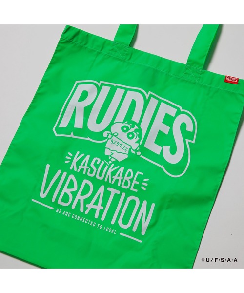 RUDIE'S(ルーディーズ)の「RUDIE'S x CRAYON SHINCHAN KASUKABE VIBRATION SHOPPINGBAG / ルーディーズ × クレヨンしんちゃん カスカベ バイブレーション ショッピング バッグ(エコバッグ/サブバッグ・メンズ・ブラック/レッド/グリーン系1・FREE)」の10枚目の写真