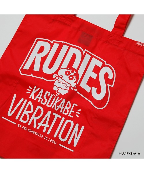 RUDIE'S(ルーディーズ)の「RUDIE'S x CRAYON SHINCHAN KASUKABE VIBRATION SHOPPINGBAG / ルーディーズ × クレヨンしんちゃん カスカベ バイブレーション ショッピング バッグ(エコバッグ/サブバッグ・メンズ・ブラック/レッド/グリーン系1・FREE)」の12枚目の写真