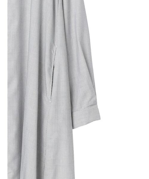 AMERICAN HOLIC（アメリカンホリック）の「イージーケアフレアラインシャツワンピース（シャツワンピース・レディース・オフホワイト/ストライプ/サックスブルー・M/L）」の18枚目の写真