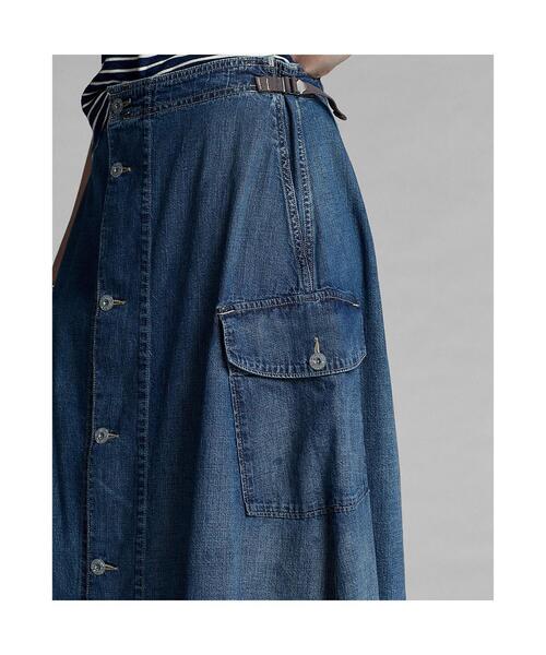 RRL(ダブル アール エル)の「ボタンフロント デニム スカート(デニムスカート・レディース・ブルー・1/2/3/4)」の8枚目の写真