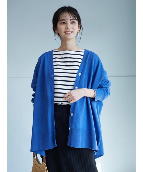 CRAFT STANDARD BOUTIQUE（クラフトスタンダードブティック）の「【ウォッシャブル】Vネックカーディガン　＊◆（カーディガン/ボレロ・レディース・ブラック/ブルー/ベージュ・FREE）」の5枚目の写真