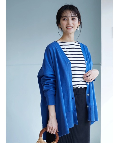CRAFT STANDARD BOUTIQUE（クラフトスタンダードブティック）の「【ウォッシャブル】Vネックカーディガン　＊◆（カーディガン/ボレロ・レディース・ブラック/ブルー/ベージュ・FREE）」の6枚目の写真