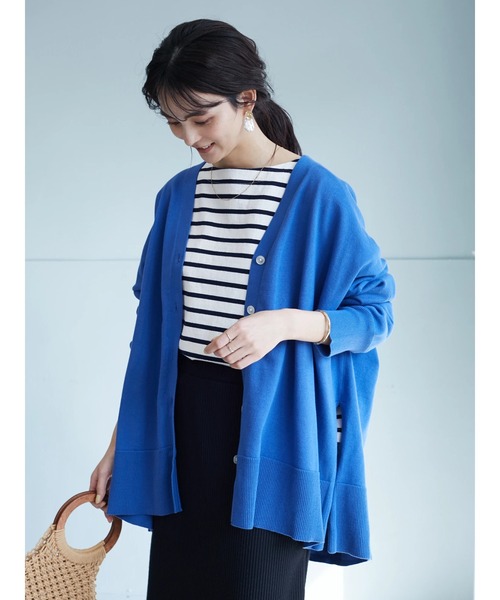 CRAFT STANDARD BOUTIQUE（クラフトスタンダードブティック）の「【ウォッシャブル】Vネックカーディガン　＊◆（カーディガン/ボレロ・レディース・ブラック/ブルー/ベージュ・FREE）」の7枚目の写真