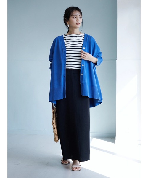 CRAFT STANDARD BOUTIQUE（クラフトスタンダードブティック）の「【ウォッシャブル】Vネックカーディガン　＊◆（カーディガン/ボレロ・レディース・ブラック/ブルー/ベージュ・FREE）」の8枚目の写真