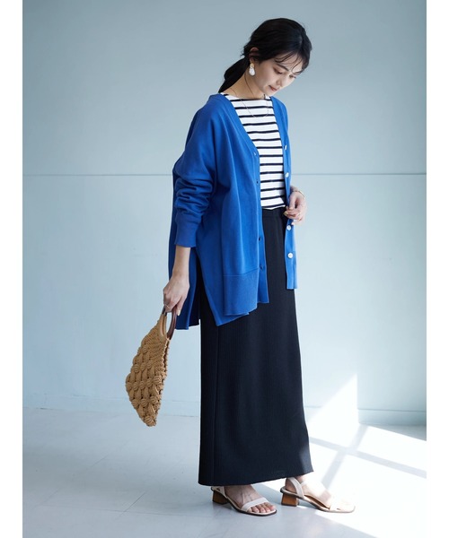 CRAFT STANDARD BOUTIQUE（クラフトスタンダードブティック）の「【ウォッシャブル】Vネックカーディガン　＊◆（カーディガン/ボレロ・レディース・ブラック/ブルー/ベージュ・FREE）」の10枚目の写真