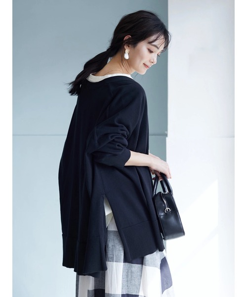 CRAFT STANDARD BOUTIQUE（クラフトスタンダードブティック）の「【ウォッシャブル】Vネックカーディガン　＊◆（カーディガン/ボレロ・レディース・ブラック/ブルー/ベージュ・FREE）」の14枚目の写真