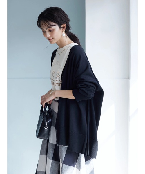 CRAFT STANDARD BOUTIQUE（クラフトスタンダードブティック）の「【ウォッシャブル】Vネックカーディガン　＊◆（カーディガン/ボレロ・レディース・ブラック/ブルー/ベージュ・FREE）」の16枚目の写真
