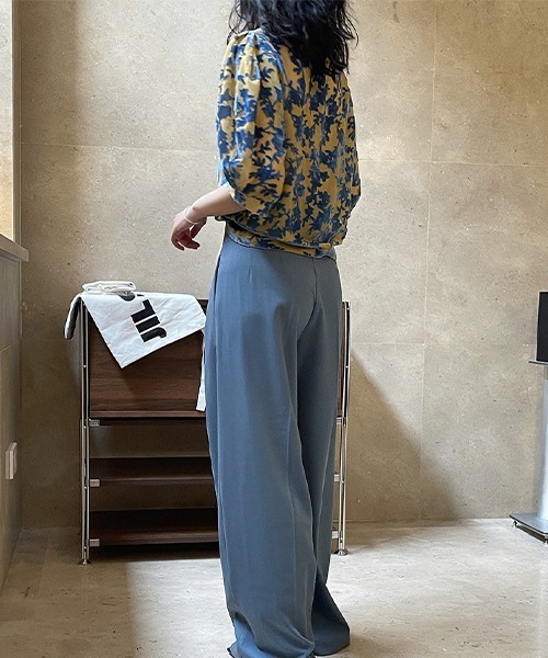 chuclla(チュクラ)の「ベルベット フローラル柄 シアートップ chw22s087【2022/SS】(シャツ/ブラウス・レディース・ブルー/グリーン・FREE)」の22枚目の写真