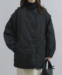 NEUNA | 【袖部分取り外し可能でベストとしても使える！】2wayキルティングアウター(ブルゾン)