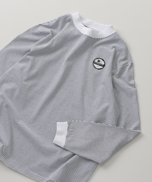 B.C STOCK（ベーセーストック）の「GIZAボーダー L/S-T（Tシャツ/カットソー・メンズ・ホワイト/ブラック・MEDIUM/LARGE）」の2枚目の写真