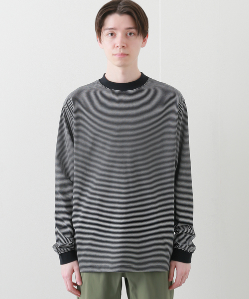B.C STOCK（ベーセーストック）の「GIZAボーダー L/S-T（Tシャツ/カットソー・メンズ・ホワイト/ブラック・MEDIUM/LARGE）」の16枚目の写真