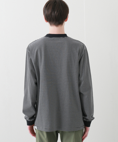 B.C STOCK（ベーセーストック）の「GIZAボーダー L/S-T（Tシャツ/カットソー・メンズ・ホワイト/ブラック・MEDIUM/LARGE）」の14枚目の写真