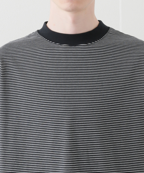 B.C STOCK（ベーセーストック）の「GIZAボーダー L/S-T（Tシャツ/カットソー・メンズ・ホワイト/ブラック・MEDIUM/LARGE）」の13枚目の写真
