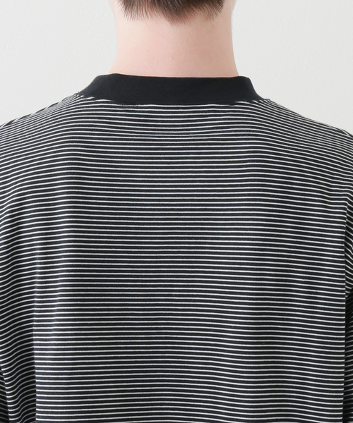 B.C STOCK（ベーセーストック）の「GIZAボーダー L/S-T（Tシャツ/カットソー・メンズ・ホワイト/ブラック・MEDIUM/LARGE）」の12枚目の写真
