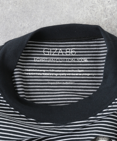 B.C STOCK（ベーセーストック）の「GIZAボーダー L/S-T（Tシャツ/カットソー・メンズ・ホワイト/ブラック・MEDIUM/LARGE）」の6枚目の写真