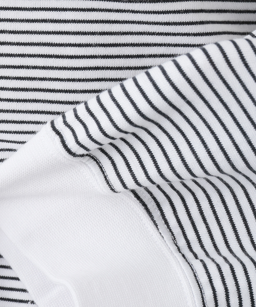 B.C STOCK（ベーセーストック）の「GIZAボーダー L/S-T（Tシャツ/カットソー・メンズ・ホワイト/ブラック・MEDIUM/LARGE）」の3枚目の写真
