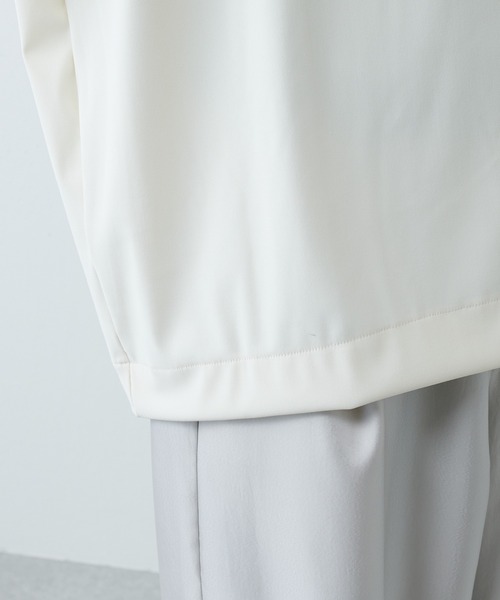 Lui's（ルイス）の「カフス付 ハーフZIPカットソー（Tシャツ/カットソー・メンズ・ライトグレー/ブラック/オフホワイト・FREE）」の15枚目の写真