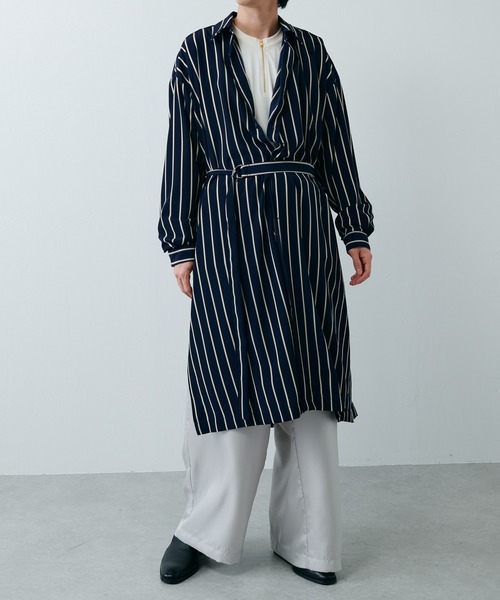 Lui's（ルイス）の「カフス付 ハーフZIPカットソー（Tシャツ/カットソー・メンズ・ライトグレー/ブラック/オフホワイト・FREE）」の19枚目の写真