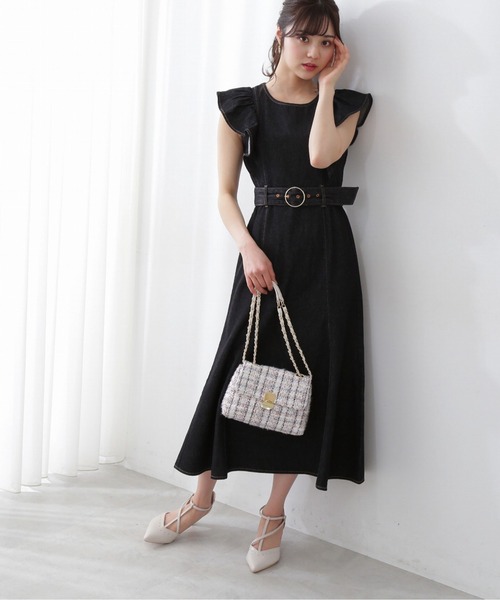 PROPORTION BODY DRESSING（プロポーションボディドレッシング）の「【美人百花6月号タイアップ商品】デニムマーメイドワンピース / 1212140501（ワンピース・レディース・ダークネイビー/ブラック・MEDIUM/SMALL）」の7枚目の写真