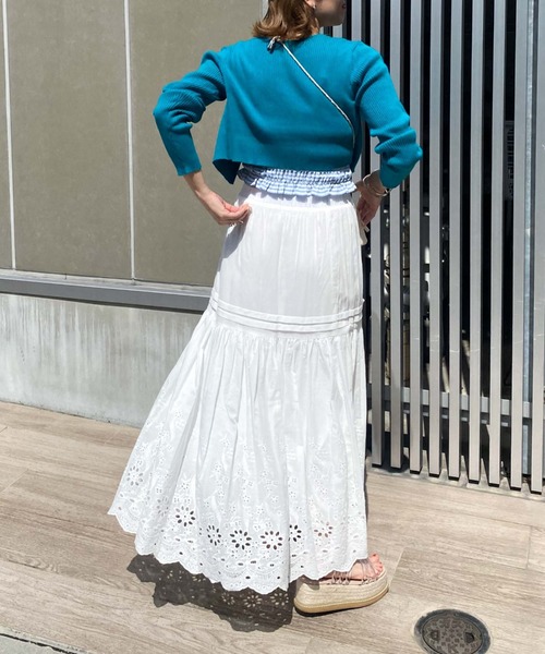 archives（アルシーヴ）の「短丈リブカーディガン（ニット/セーター・レディース・オフホワイト/ブラック/ブルー/ピンク/オレンジ・MEDIUM）」の17枚目の写真