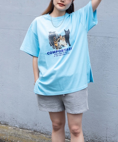 WEGO（ウィゴー）の「WEGO/アニマルプリントBIGT（Tシャツ/カットソー・レディース・ホワイト/サックスブルー/ホワイト系その他・MEDIUM/SMALL）」の15枚目の写真