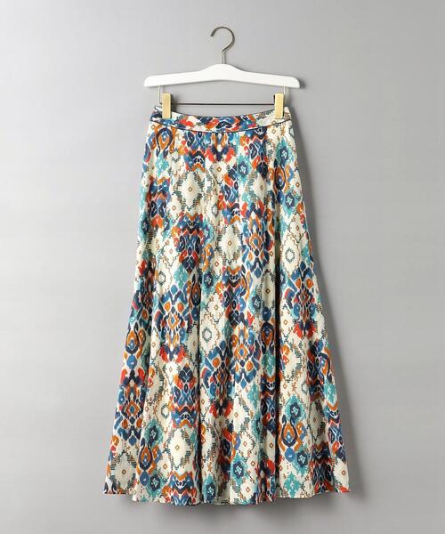 BEAUTY&YOUTH UNITED ARROWS(ビューティーアンドユースユナイテッドアローズ)の「エスニックプリント フレアマキシスカート -ウォッシャブル-(スカート・レディース・ターコイズブルー/イエロー・S/M)」の10枚目の写真