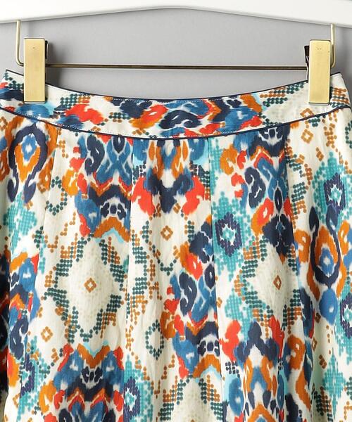 BEAUTY&YOUTH UNITED ARROWS(ビューティーアンドユースユナイテッドアローズ)の「エスニックプリント フレアマキシスカート -ウォッシャブル-(スカート・レディース・ターコイズブルー/イエロー・S/M)」の12枚目の写真