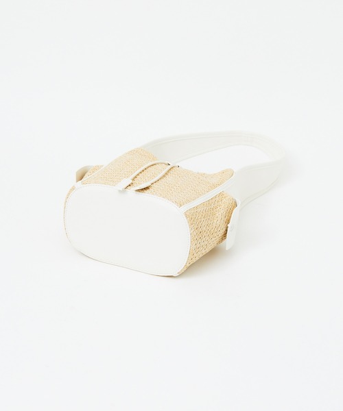 LOWELL things（ロウェル　シングス）の「●【WEB限定】メッシュショルダーBAG（ショルダーバッグ・レディース・ホワイト/グリーン/ブラウン・フリー）」の4枚目の写真