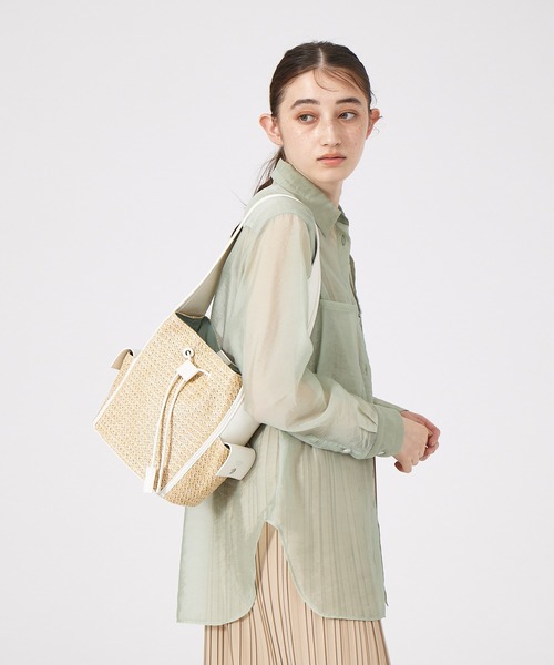 LOWELL things（ロウェル　シングス）の「●【WEB限定】メッシュショルダーBAG（ショルダーバッグ・レディース・ホワイト/グリーン/ブラウン・フリー）」の14枚目の写真