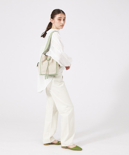 LOWELL things（ロウェル　シングス）の「●【WEB限定】メッシュショルダーBAG（ショルダーバッグ・レディース・ホワイト/グリーン/ブラウン・フリー）」の11枚目の写真