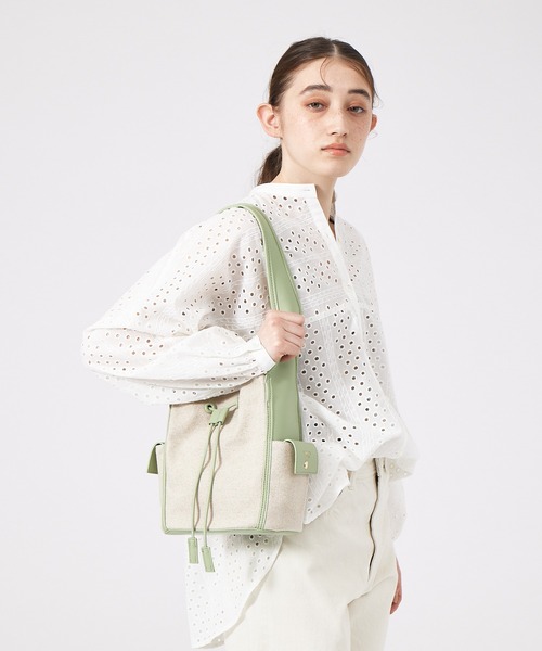 LOWELL things（ロウェル　シングス）の「●【WEB限定】メッシュショルダーBAG（ショルダーバッグ・レディース・ホワイト/グリーン/ブラウン・フリー）」の17枚目の写真