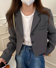 Doula Doula（ドゥーラドゥーラ）の「クロップドテーラードジャケット（テーラードジャケット）」