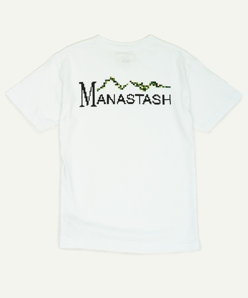 MANASTASH（マナスタッシュ）の「【直営店限定】MANASTASH N.A.U/マナスタッシュエヌエーユー　DIDITAL MOUNTAIN LOGO TEE デジタルマウンテンロゴティー（Tシャツ/カットソー・メンズ・ホワイト/ブラック/ターコイズブルー・MEDIUM/LARGE/X-LARGE）」の10枚目の写真