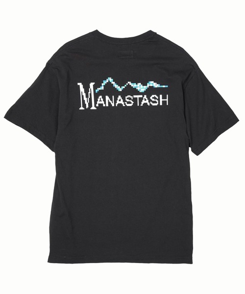 MANASTASH（マナスタッシュ）の「【直営店限定】MANASTASH N.A.U/マナスタッシュエヌエーユー　DIDITAL MOUNTAIN LOGO TEE デジタルマウンテンロゴティー（Tシャツ/カットソー・メンズ・ホワイト/ブラック/ターコイズブルー・MEDIUM/LARGE/X-LARGE）」の16枚目の写真