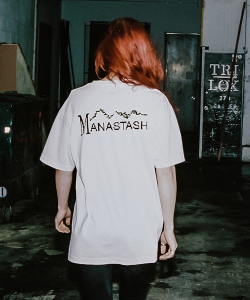 MANASTASH（マナスタッシュ）の「【直営店限定】MANASTASH N.A.U/マナスタッシュエヌエーユー　DIDITAL MOUNTAIN LOGO TEE デジタルマウンテンロゴティー（Tシャツ/カットソー・メンズ・ホワイト/ブラック/ターコイズブルー・MEDIUM/LARGE/X-LARGE）」の15枚目の写真
