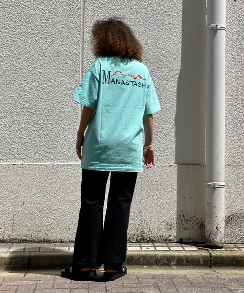 MANASTASH（マナスタッシュ）の「【直営店限定】MANASTASH N.A.U/マナスタッシュエヌエーユー　DIDITAL MOUNTAIN LOGO TEE デジタルマウンテンロゴティー（Tシャツ/カットソー・メンズ・ホワイト/ブラック/ターコイズブルー・MEDIUM/LARGE/X-LARGE）」の20枚目の写真