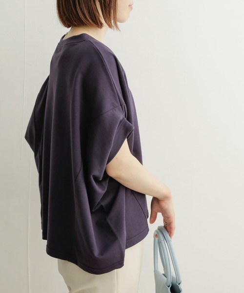 URBAN RESEARCH DOORS（アーバンリサーチドアーズ）の「ミニ裏毛変形プルオーバー（Tシャツ/カットソー・レディース・ベージュ系その他/オフホワイト/ネイビー・MEDIUM）」の15枚目の写真