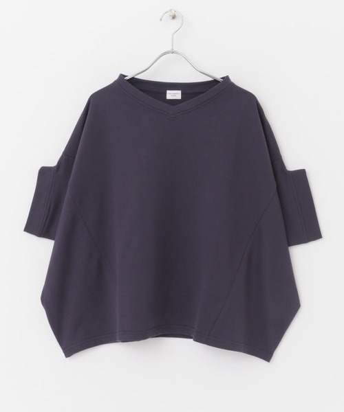 URBAN RESEARCH DOORS（アーバンリサーチドアーズ）の「ミニ裏毛変形プルオーバー（Tシャツ/カットソー・レディース・ベージュ系その他/オフホワイト/ネイビー・MEDIUM）」の10枚目の写真