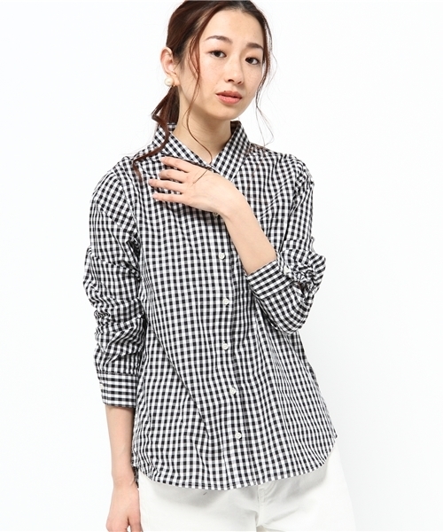 DISCOAT（ディスコート）の「【Discoat】ブロードレギュラーシャツ（シャツ/ブラウス・レディース・ブラック/ネイビー/その他18/その他20・MEDIUM/LARGE）」の2枚目の写真