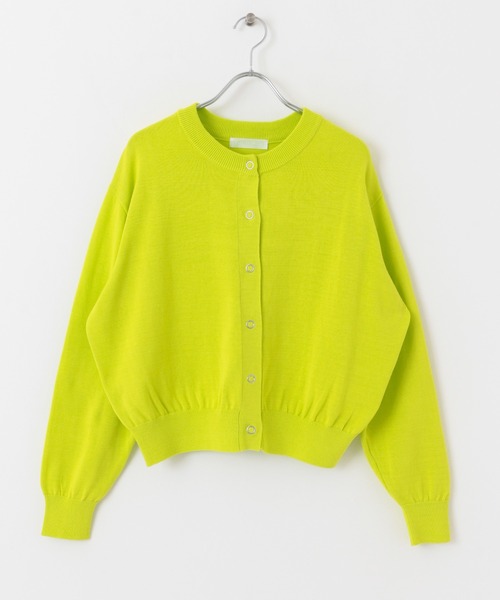 SENSE OF PLACE by URBAN RESEARCH（センスオブプレイスバイアーバンリサーチ）の「リングドットクルーネックカーディガン（カーディガン/ボレロ・レディース・ピンク/オレンジ/グリーン/ミント・ONE）」の7枚目の写真