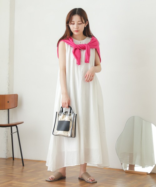 SENSE OF PLACE by URBAN RESEARCH（センスオブプレイスバイアーバンリサーチ）の「リングドットクルーネックカーディガン（カーディガン/ボレロ・レディース・ピンク/オレンジ/グリーン/ミント・ONE）」の12枚目の写真