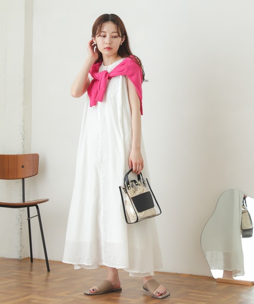 SENSE OF PLACE by URBAN RESEARCH（センスオブプレイスバイアーバンリサーチ）の「リングドットクルーネックカーディガン（カーディガン/ボレロ・レディース・ピンク/オレンジ/グリーン/ミント・ONE）」の13枚目の写真