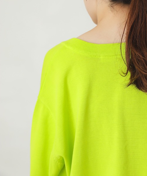 SENSE OF PLACE by URBAN RESEARCH（センスオブプレイスバイアーバンリサーチ）の「リングドットクルーネックカーディガン（カーディガン/ボレロ・レディース・ピンク/オレンジ/グリーン/ミント・ONE）」の21枚目の写真